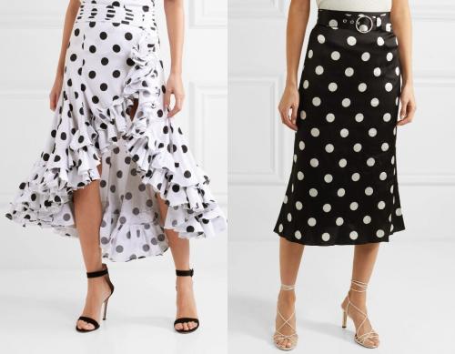 С чем носить плиссированную юбку в горошек. Юбка в горошек - роскошные модели по типу фигуры