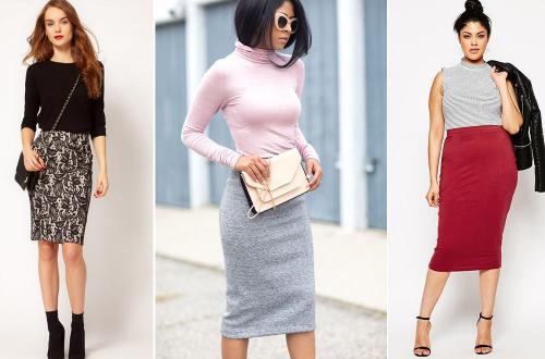 Блестящая юбка-карандаш. Кому подходит юбка-карандаш