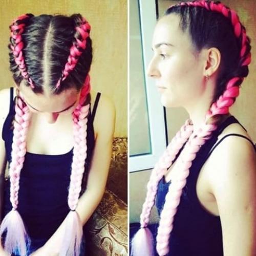 Косы с канекалоном, как плести. Как быстро и просто заплести две косички с канекалоном