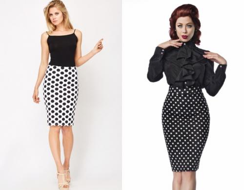 С чем носить плиссированную юбку в горошек. Юбка в горошек - роскошные модели по типу фигуры
