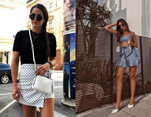 С чем носить плиссированную юбку в горошек. Юбка в горошек - роскошные модели по типу фигуры