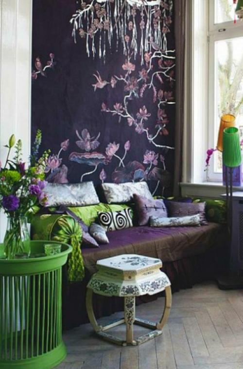 Сливовый цвет сочетание в интерьере. Сливовый цвет в интерьере в закладки 13