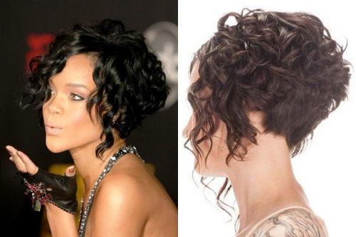 Стрижка на средние тонкие волосы вьющиеся. На короткие волосы