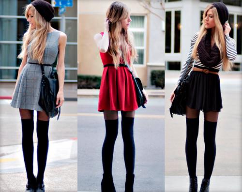 Как сделать гольфы выше колена. Длинные гольфы выше колена —, как и с чем носить?