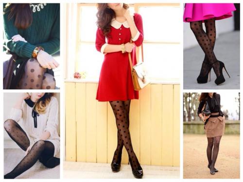 С чем носить сливовые колготы. Играем с фактурой и рисунком: фантазийные, ажурные и разноцветные колготки