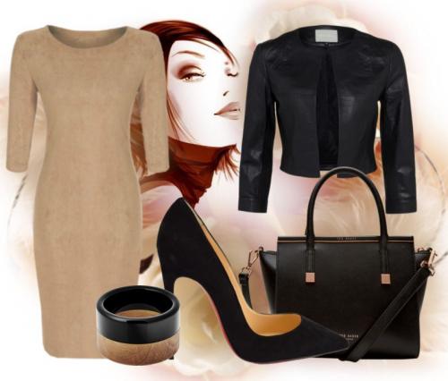 Замшевое платье для полных. Актуальные фасоны