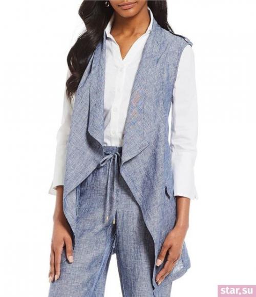 С чем носить трикотажную жилетку. С чем носить удлиненный жилет без рукавов летом