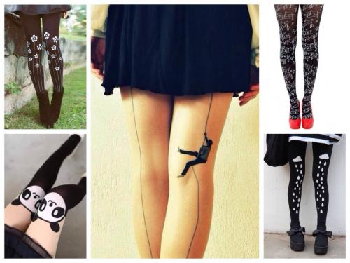 С чем носить сливовые колготы. Играем с фактурой и рисунком: фантазийные, ажурные и разноцветные колготки