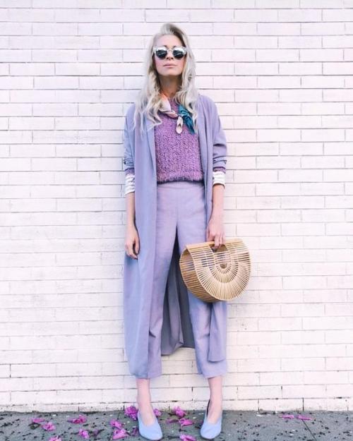 Лавандовый цвет в одежде кому идет. Модные цвета - лавандовый