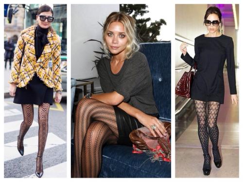 С чем носить сливовые колготы. Играем с фактурой и рисунком: фантазийные, ажурные и разноцветные колготки