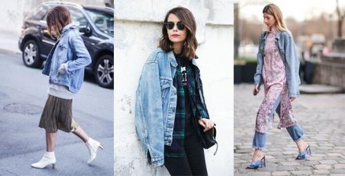 С чем носить куртку оверсайз с широкими рукавами. Джинсовка в стиле оверсайз