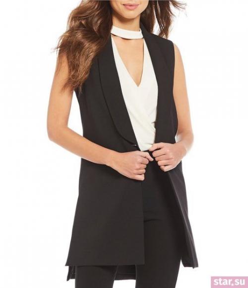 С чем носить трикотажную жилетку. С чем носить удлиненный жилет без рукавов летом