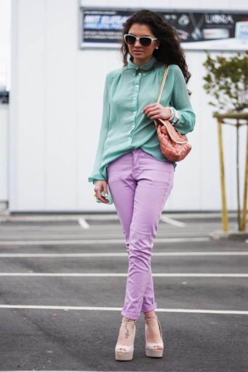 Сиреневый цвет в одежде и его сочетание с другими оттенками 24