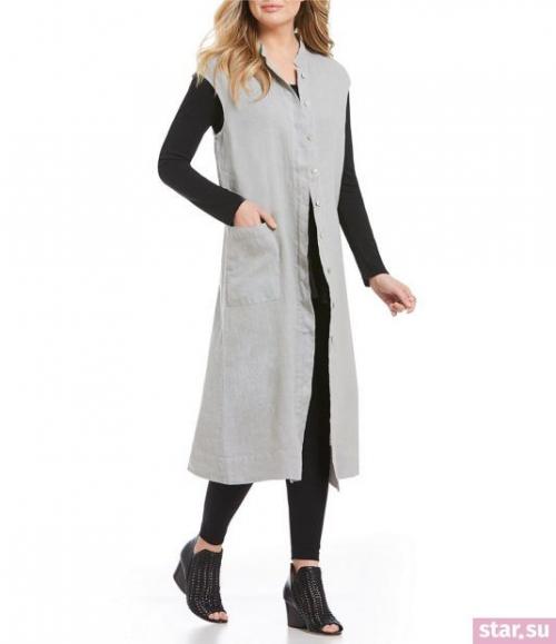 С чем носить жилетку трикотажную. С чем носить удлиненный жилет без рукавов летом