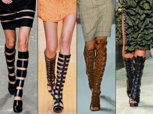 Открытые сапоги. Разновидности летних сапог.