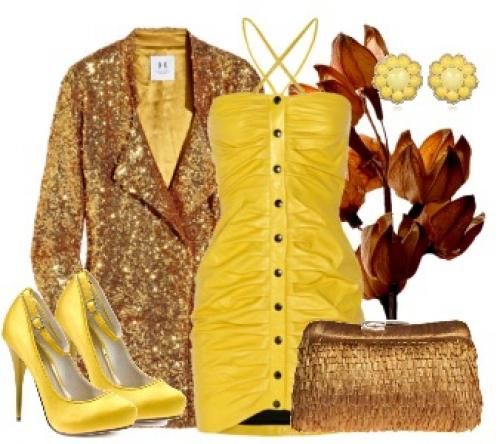 Сочетание желтого цвета в одежде. Сочетание цветов: желтый