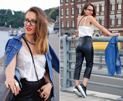 С какой обувью носить кожаные брюки зимой. С чем носить кожаные штаны