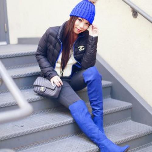 С чем носить синюю шапку. Виды зимних шапок