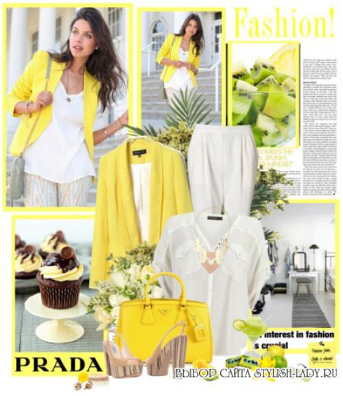 Сочетание желтого цвета в одежде. Сочетание цветов: желтый