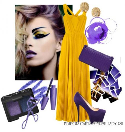 Сочетание желтого цвета в одежде. Сочетание цветов: желтый