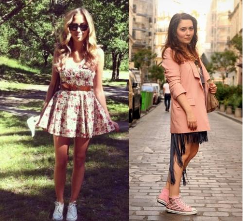 Платье вечернее с кедами. Платье с кедами