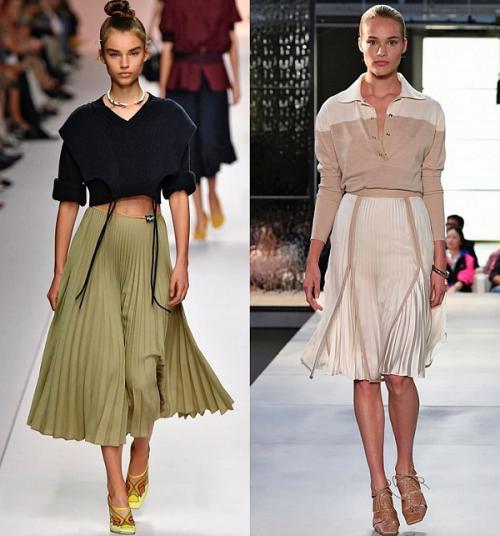 Юбка в полоску 2019. Модные фасоны