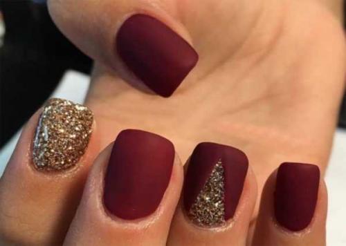 Маникюр под платье цвета марсала. Фото маникюра под платье цвета марсала 03 Маникюр под платье цвета марсала. Фото маникюра под платье цвета марсала 03