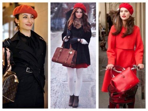 С чем носить берет осенью