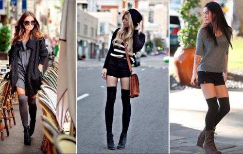 Как сделать гольфы выше колена. Длинные гольфы выше колена —, как и с чем носить?