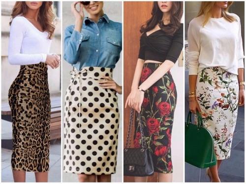 Юбка в полоску 2019. Модные фасоны