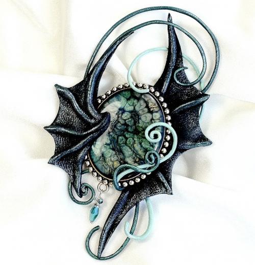 Бусы из кожи своими руками. Кулон из кожаных завитков