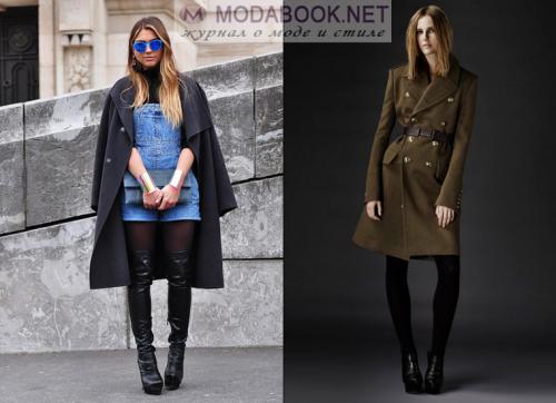 Черное драповое пальто женское с чем носить. Как выбрать пальто? 04