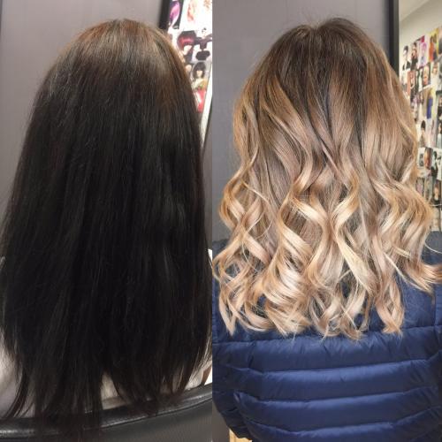 Как перекраситься в блондинку из черного. Выйти из черного цвета в блонд без рыжины и желтизны? Част. 