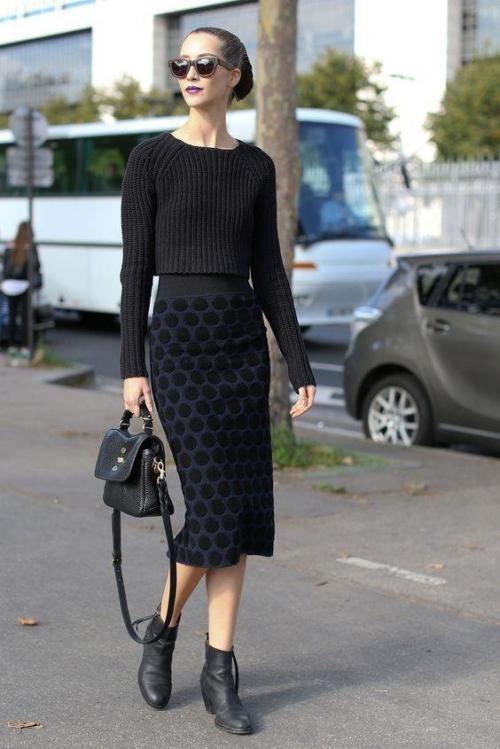 Обувь к юбке миди. С какой обувью и верхней одеждой носить юбки миди (перевод с итальянского)