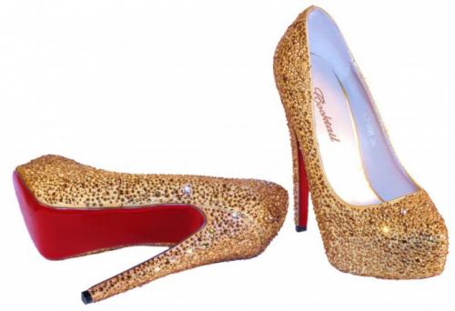 Как сделать золотые туфли за пять минут