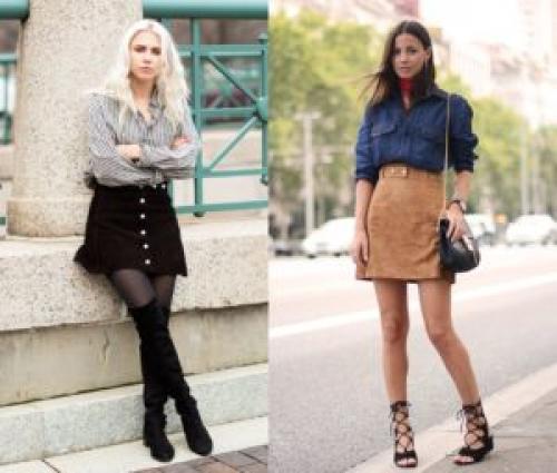 Юбка из искусственной замши. Юбка из замши: фото, фасоны