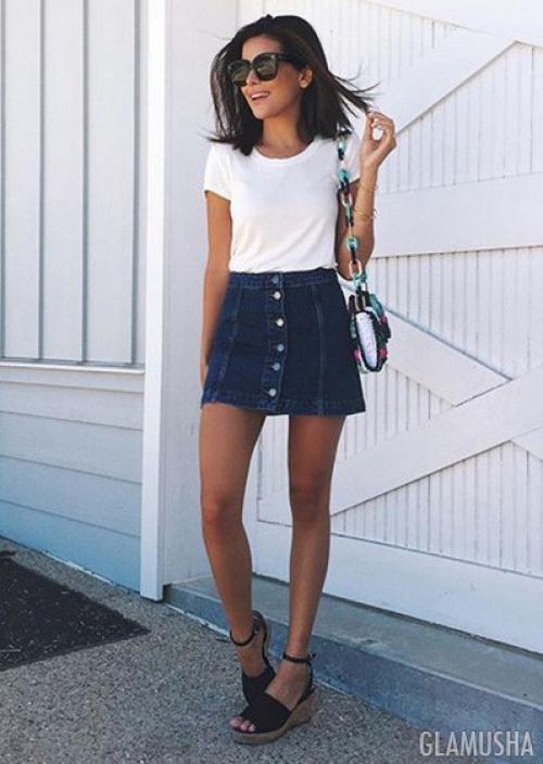 Как выбрать джинсовую юбку. Как подобрать джинсовую юбку по типу фигуры