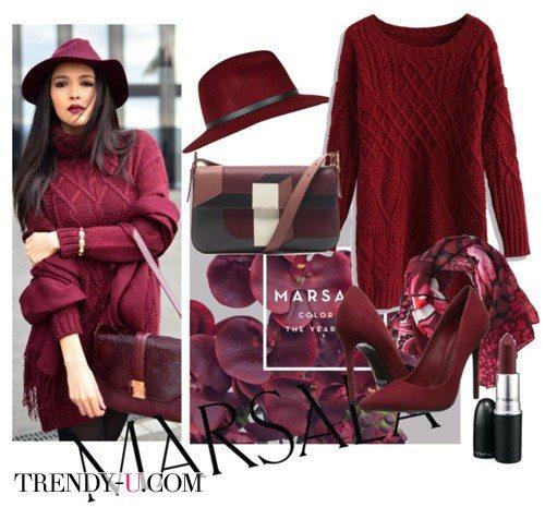 Платье цвета марсала с чем носить. Платье цвета марсала: с чем носить?