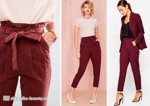 С чем носить платье цвета марсала. С чем носить цвет марсала