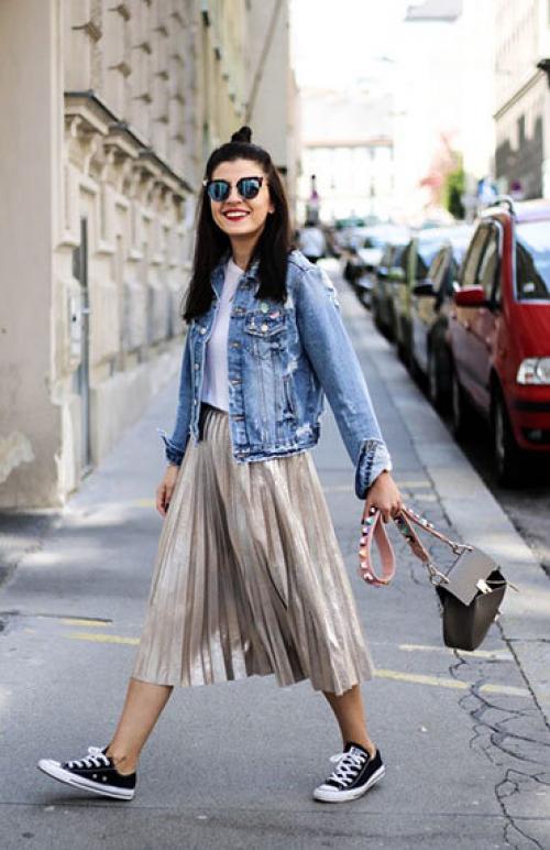 С чем носить зеленую плиссированную юбку. С чем носить юбку плиссе МИДИ? Подбираем обувь и верх