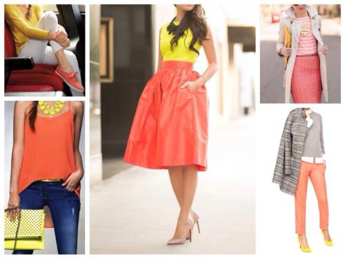 Какие цвета сочетаются с коралловым пальто. Цветовая гармония