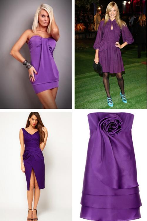 Колье под фиолетовое платье. Аксессуары и бижутерия к фиолетовому платью