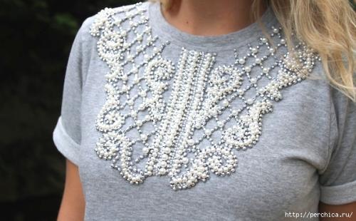 Как украсить платье жемчугом. Нарядная одежда, вышитая жемчугом в закладки 27