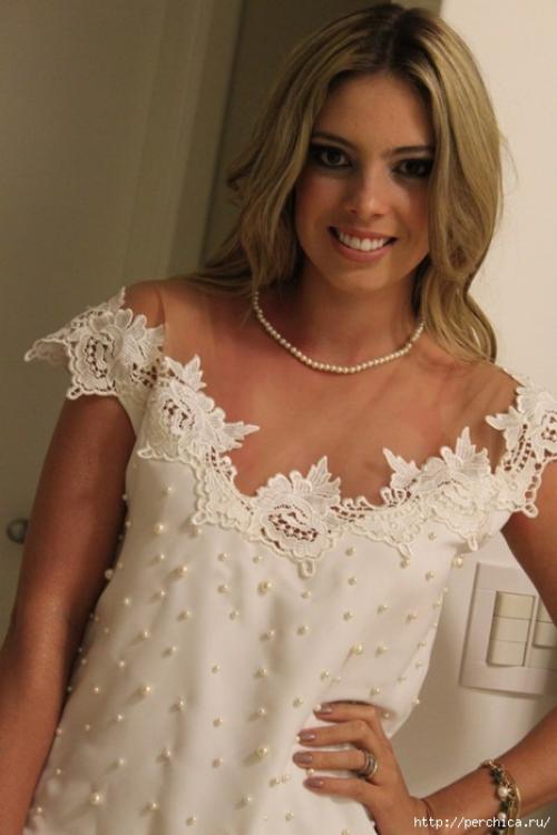 Как украсить платье жемчугом. Нарядная одежда, вышитая жемчугом в закладки 27