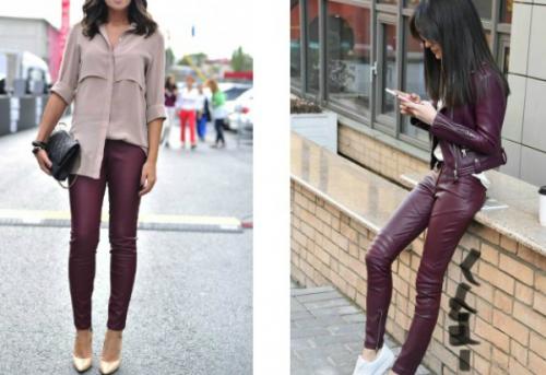 Кожаные брюки и замшевая обувь. Разновидности моделей