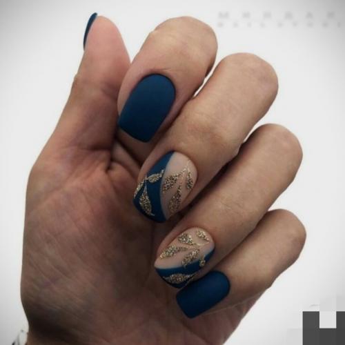Синий маникюр 2019. Маникюр 2019 | 10 оттенков синего