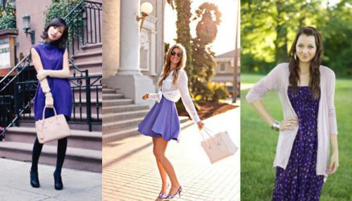 Колье под фиолетовое платье. Аксессуары и бижутерия к фиолетовому платью