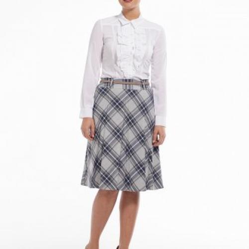 С чем носить длинную юбку в крупную клетку. Фасоны юбок в крупную и мелкую клетку