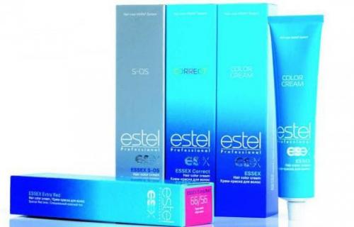 Палитра профессиональных красок для волос. Краска Эстель