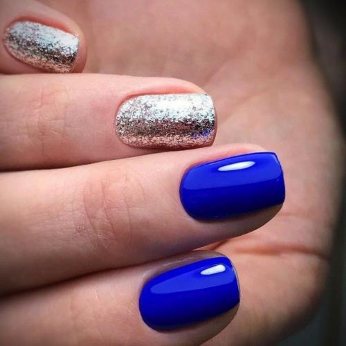 Синий маникюр 2019. Маникюр 2019 | 10 оттенков синего